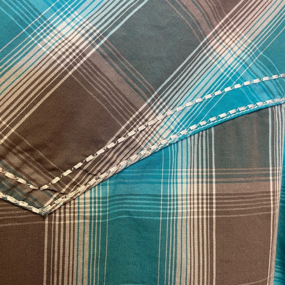 Cowgirl Hardware Plaid Snap Western Shirt Girl 10-12 - Picture 7 of 7